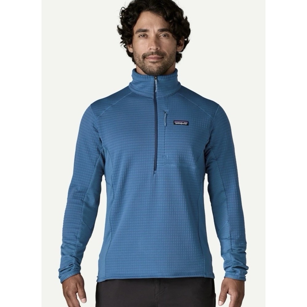 Patagonia R1 Pullover 1/4 Zip Men's Large Textured Grid Fleece Outdoors